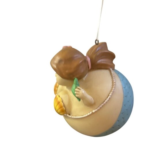 Handcrafted Hanging Mermaid Ornament With Seashell‎ Details - Picture 5 of 9